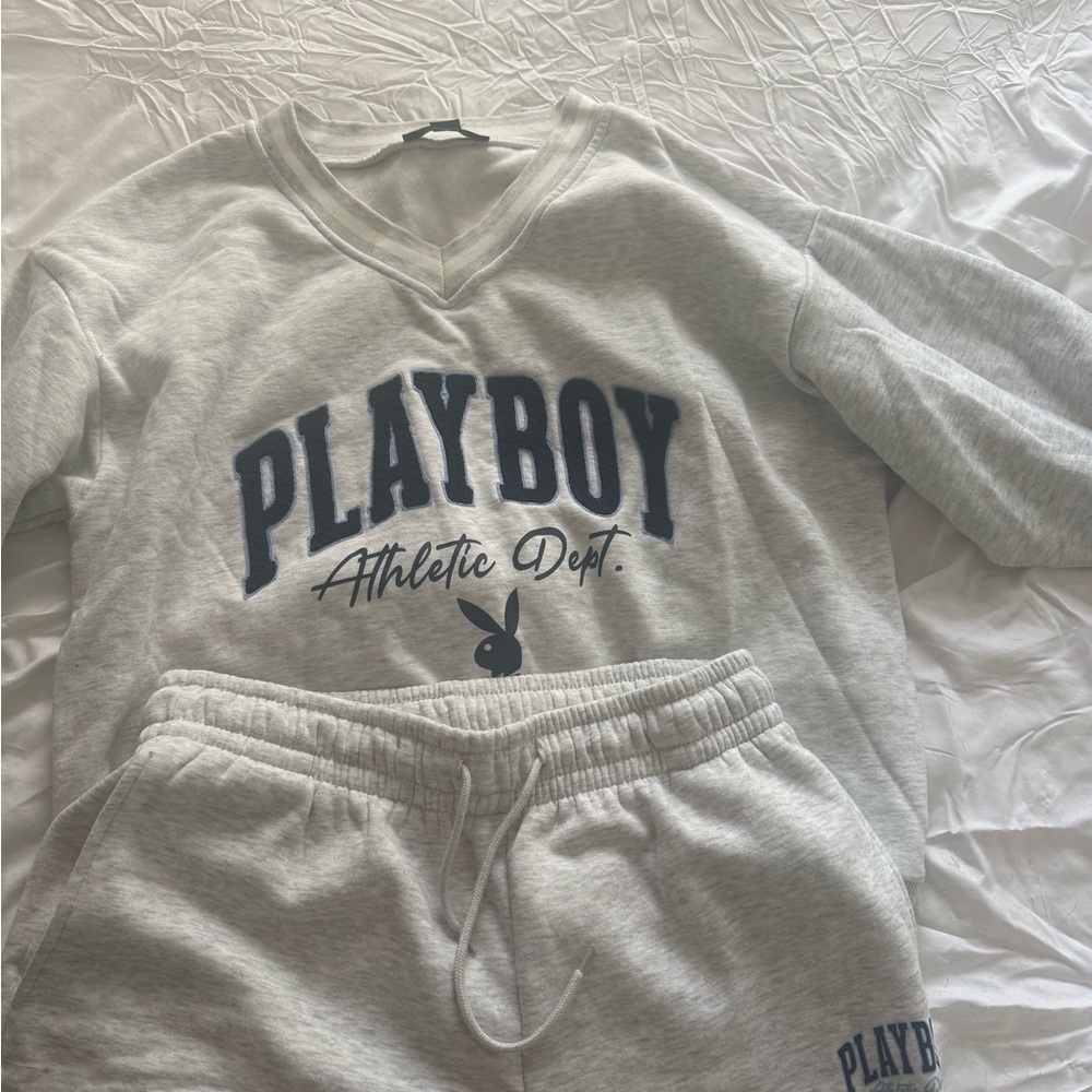 PLAYBOY Heather Gray Lounge Set